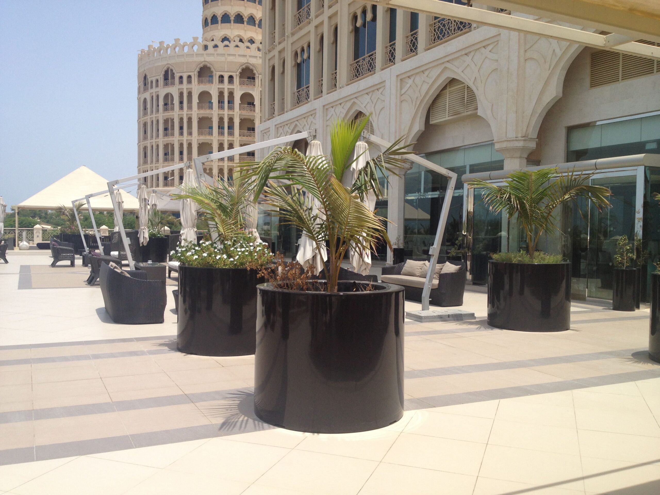 interior-designer-32 Plant Pots, Rotional Plant Pots, Illuminated Vases, Waldorf Astoria Ras Al Khaimah UAE