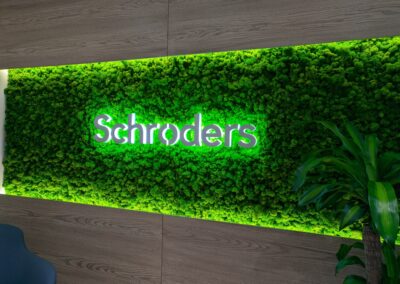 Highlighting Company Names with Preserved Moss Walls | Schroders