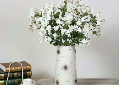 Sky View artificial white flowers artificial green wall