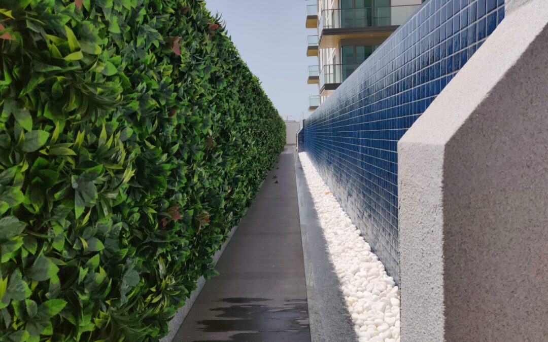 Striking Outdoor Nature Walls with Artificial UV Green Walls | Sobha Hartland Greens