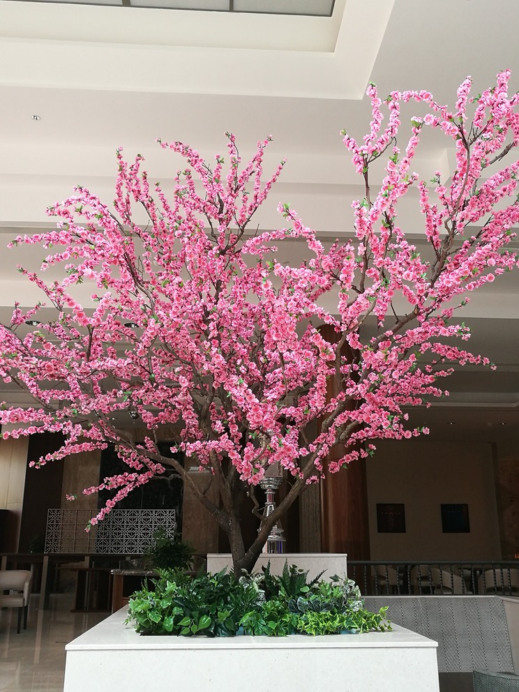 customized artificial cherry tree sheraton hotel oman
