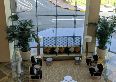 Sofitel The Obelisk Wafi Custom Artificial Trees with natural trunk artificial plants natural plants custom GRC pots