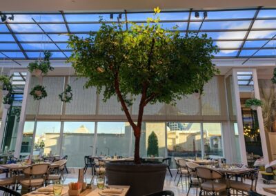 Sofitel The Obelisk Wafi Custom Artificial Trees with natural trunk artificial plants natural plants custom GRC pots